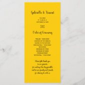 Country Sunflower Programme de mariage occidental (Dos)