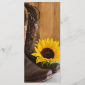 Country Sunflower Programme de mariage occidental (Devant)