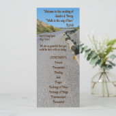 Country Sunflower Westerse Huwelijksprogramma Programma (Staand voorkant)