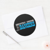 Country Swing Dansers Venster Decal Ronde Sticker (Envelop)