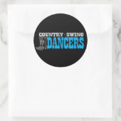 Country Swing Dansers Venster Decal Ronde Sticker (Tas)