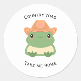 Country Toad vinyl sticker