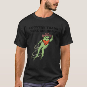 Country Toads Neem me mee naar huis Cowboy Frog We T-shirt