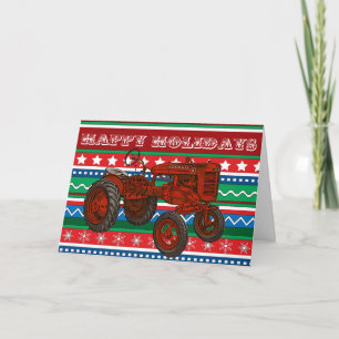 Country Tractor Christmas Kaart