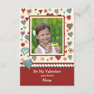 Country Valentijn Photo Classroom Card Kaart