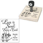 Country Wagon Liefde is Zoet Rubberstempel (Gestempeld)