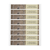 Country Wagon Wheel Omwikkelbaar Adreslabel (Vel)