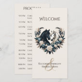 Country Wedding-Horses in Love-Wedding Programma (Voorkant / Achterkant)