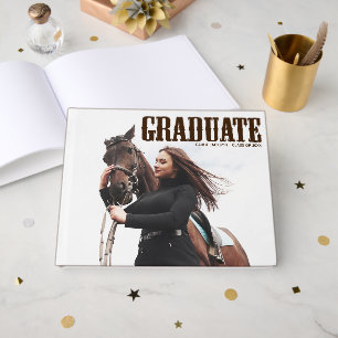 Country Western Afstudeerfoto Cowgirl Afstuderen Gastenboek