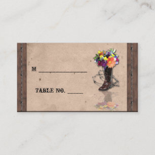 Country Western Barbed Wire Mariage Cartes de Plac