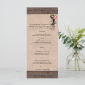 Country Western Barbed Wire Mariage Menu (Debout devant)