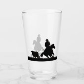 Country Western Cowboy Bier of Water Glas (Voorkant)