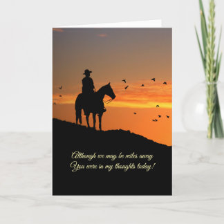 Country Western Cowboy Je bent in mijn gedachten Kaart