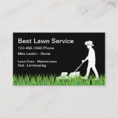 Country Western Cowboy Lawn Mowing Business Card Visitekaartje (Voorkant)