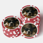 Country Western Cowboy Pitbull Poker Poker Chips (Opstapeling)