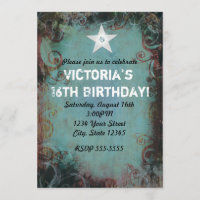 Country Western Cowgirl Sweet 16 Uitnodiging