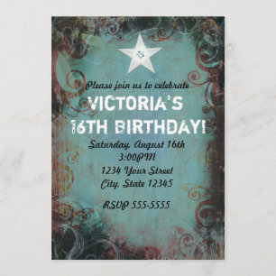 Country Western Cowgirl Sweet 16 Uitnodiging