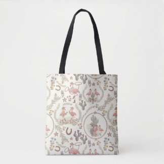 Country Western Flamingo Boodschappentas Draagtas