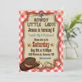 Country Western Girl Invitation d'anniversaire (Debout devant)