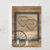 Country Western, Mason Jars, Faire-part de mariage (Devant)