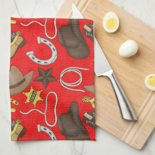 Country Western motif serviette de cuisine