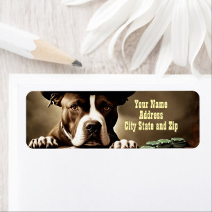 Country Western Pitbull Gokken Retouradres Etiket