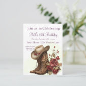 Country Western, Roses, Invitation 15e Anniversair (Debout devant)