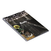 Country Western Rustic Barn Porte Carnet du Journa (Côté Droit)
