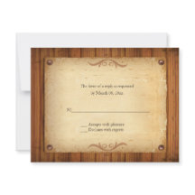 Country Western Wedding RSVP Cartes de réponse
