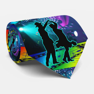 Country Westerne Dansers Lichten en Muziek Necktie Stropdas