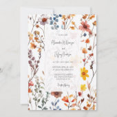 Country Wildflowers Wedding Invitation (Devant)