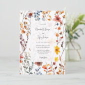 Country Wildflowers Wedding Invitation (Debout devant)