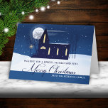 Country Winter Church Joyeuse carte de Noël<br><div class="desc">De belles cartes de Noël que vous personnalisez pour un accueil de vacances mémorable et unique.</div>