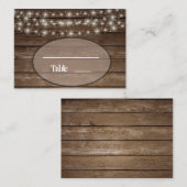 Country Wood Lights Ball Jardin Place Carte (Devant / Derrière)