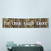 Country Wood Lights Eet Drink Lach Dans Banner (Beurs)