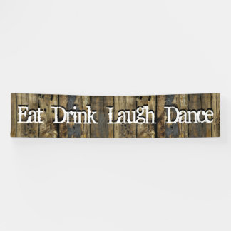 Country Wood Lights Eet Drink Lach Dans Banner
