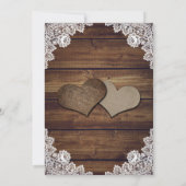 Country Wood String Lights Burlap Lace Wedding Save The Date (Achterkant)