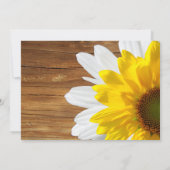 Country Wood Sunflower Invitation Mariage d'été (Dos)