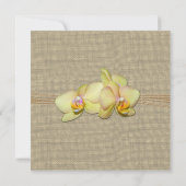 Country Yellow Orchid Vrijgezellenfeest Kaart (Achterkant)
