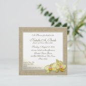 Country Yellow Orchid Vrijgezellenfeest Kaart (Staand voorkant)