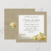 Country Yellow Orchid Vrijgezellenfeest Kaart (Voorkant / Achterkant)