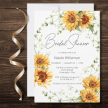 Country Zonnebloemen en Groene Bruidsdouche 