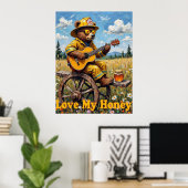 Countryside Chords: Beer's Wheel Jam Poster (Thuiskantoor)