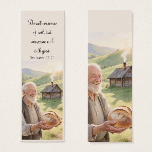 Countryside landscape bookmark motivating Bible (Devant & derrière)