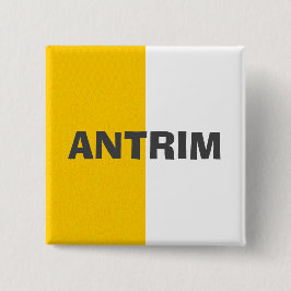 County Antrim Flag Badge Vierkante Button 5,1 Cm