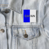 County Cavan Flag Badge Vierkante Button 5,1 Cm (In situ)