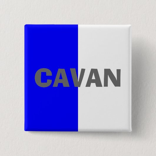 County Cavan Flag Badge Vierkante Button 5,1 Cm (Voorkant)