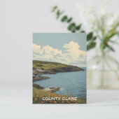 County Clare Ierland Briefkaart (Staand voorkant)