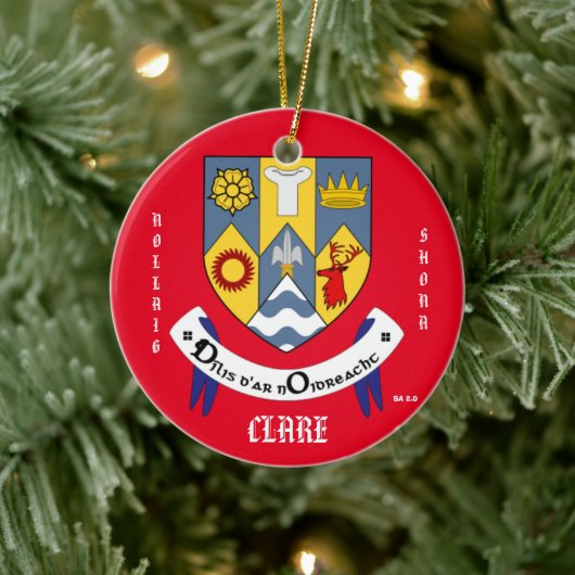 County Clare Ireland Circle Ornament (Boom)