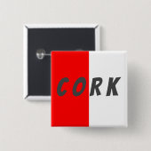 County Cork Flag Badge Button (Voorkant /achterkant)